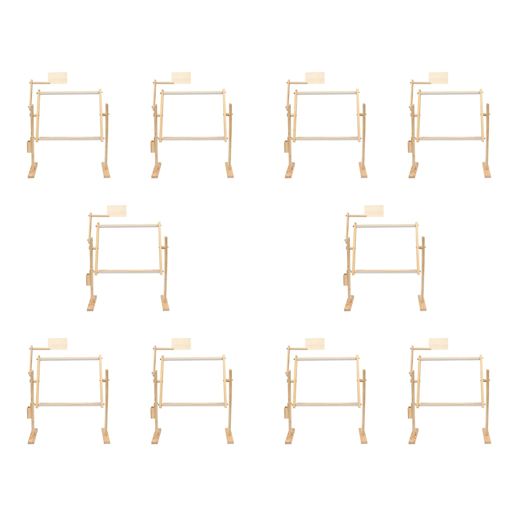Vjsujehgy 10X Adjustment Solid Wooden Frames Tabletop Crossstitch Embroidery Floor Stand for Needlework Sewing Handmade Tools