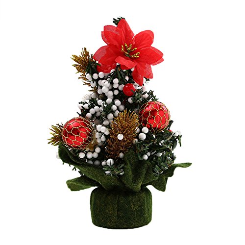 semen Mini Arbre de Noël Vitrine Table Maison Bureau Noël Décoration Christmas Ornement Sapin Artificiel (B) Cover