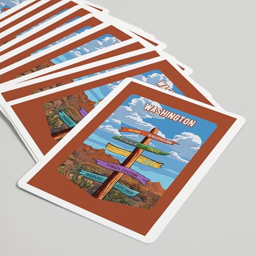 Baraja de cartas Washington Signpost Desert Poker 52 piezas miniatura 5