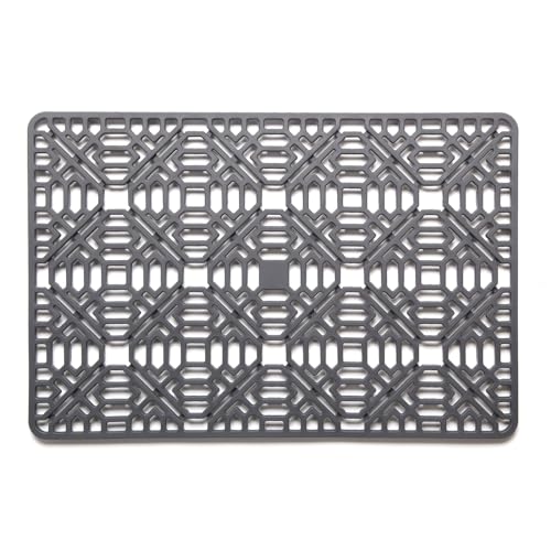 Silikon-Spülbeckenschutzmatte, Abtropfmatte, leicht zu reinigen, für mehrere Anwendungen, umweltfreundlich, hitzebeständig, für Küchentheke, Spüle oder Schubladeneinsatz (40,6 x 27,4 cm)