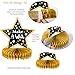 Tevxj 9 Pieces Black Gold Birthday Decorations: Honeycomb Table Toppers & Centerpieces for Tables, Happy Birthday Party Supplies