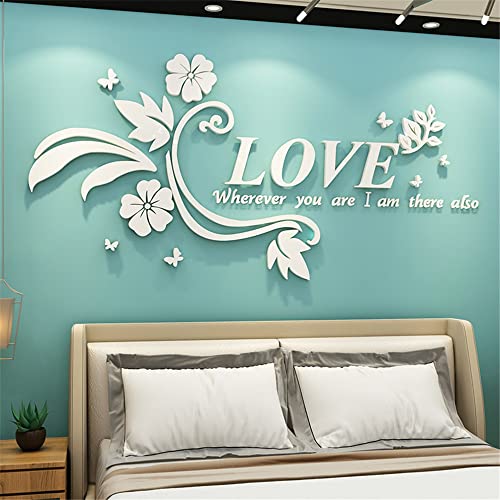 Stickers Muraux 3D LOVE Stickers Autocollants DIY Arts Convient pour Chambre Salon Chambre D'enfant Canapé Fond Miroir Décoration de la Maison Cover
