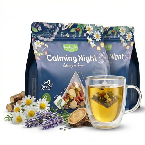 HerbLight Nighty Night Extra Tea – Valerian Root, Chamomile & Lav...