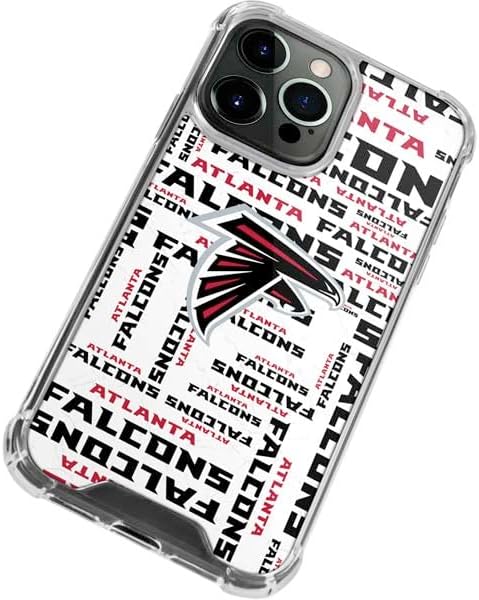 Skinit Clear Phone Case Compatible with iPhone 13 Pro Max - Officially Licensed NFL Atlanta Falcons White Blast Design