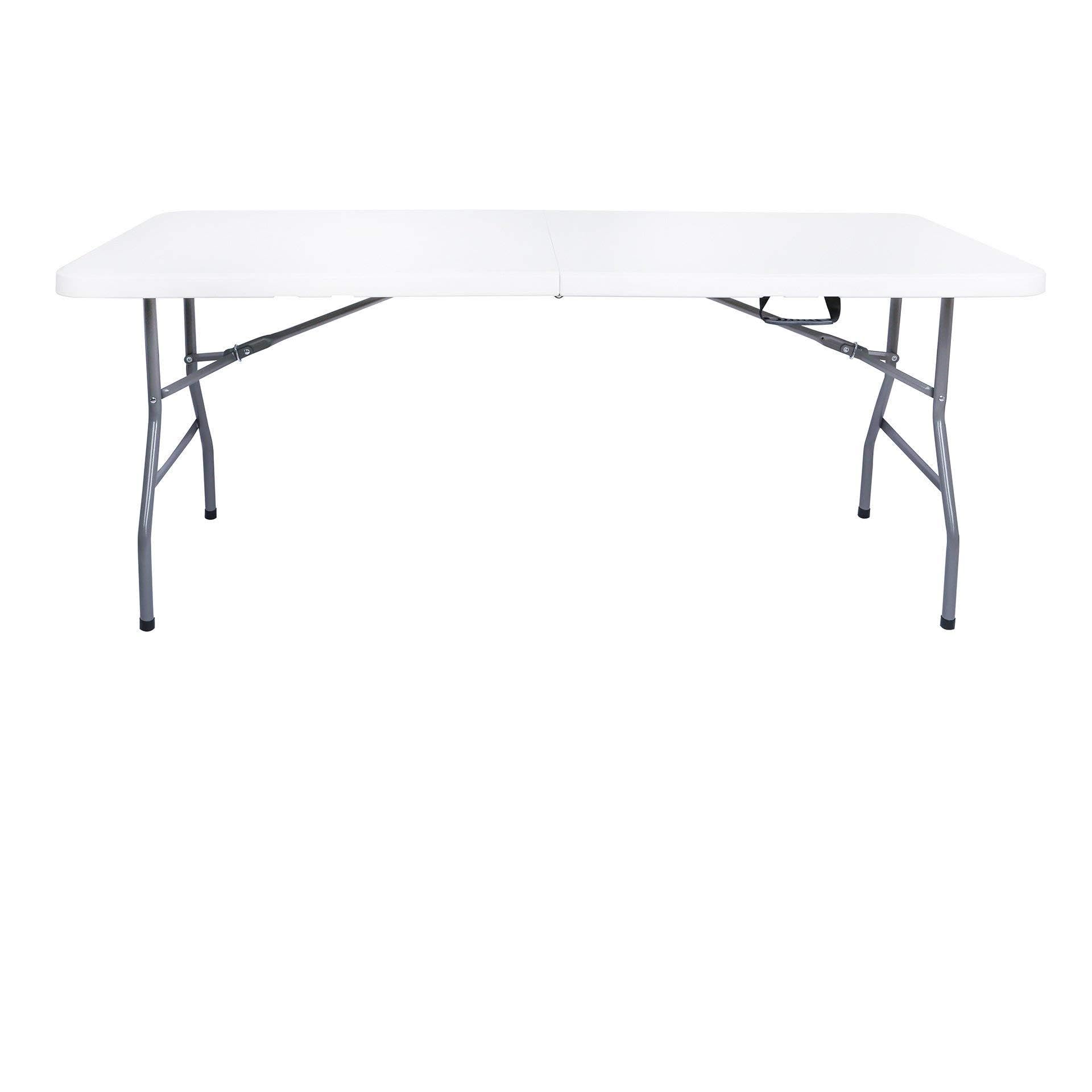 RED DECO - Tavolo Pieghevole Eazy, 180 cm, Colore: Bianco