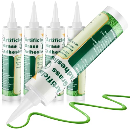 Threlaco 4 Tubes Artificial Grass Turf Glue 10 oz Seam Adhesive Synthetic