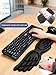 Angel Wing Wrist Rest Ergonomic Memory Foam Wrist Rest for Computer Keyboard Mouse Set, Cute Gaming Keyboard Cushion Hand Support PU Leather Surface Anti-Slip Waterproof Black Angle Wing