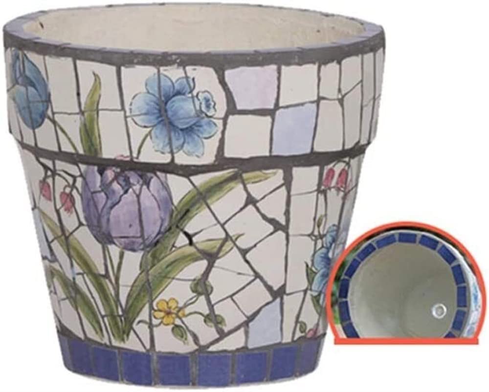 SnamicE European Classical Garden Planter Pot Ceramic Flower Pots Outdoor Villa Garden Decor Planters Courtyard Balconype Potss for Terrace, Corridor, Aisle,