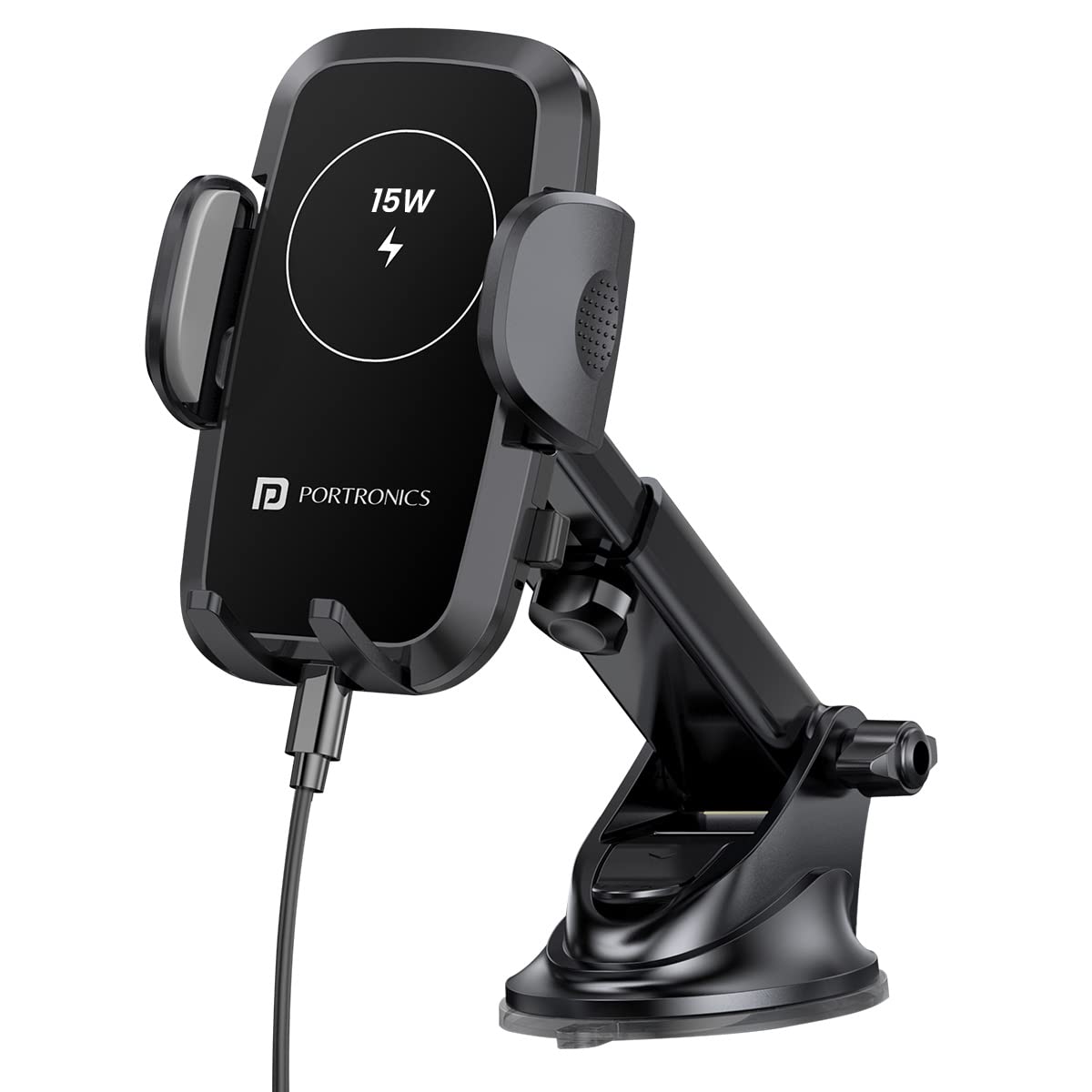 Charge Clamp 2 Mobile Holder with Wireless Charging, Black