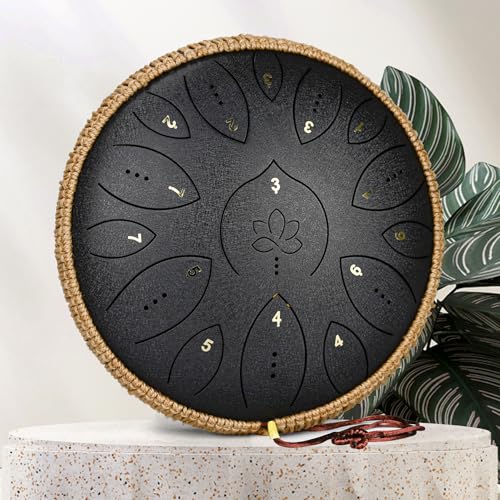 image for Lidguni Steel Tongue Drum 13 Inches 15 Notes, Hand Pan Drums for Adult