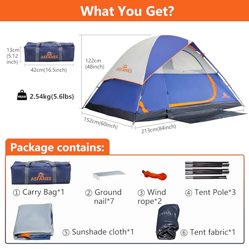 ASFANES 1-2 Person Waterproof Tent