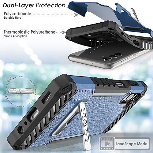 Beyond Cell Tri-Shield Phone Case With Kickstand Compatible With Samsung Galaxy A13 5G Military Grade Drop Tested Rugged High Impact Full Body Shockproof Protection Frogs Playful #TOP3