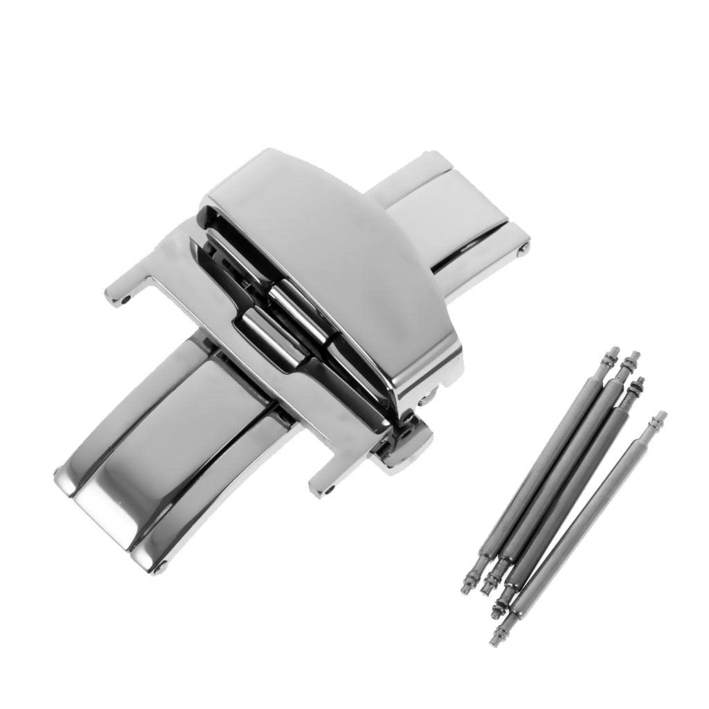 LOOM TREE Stainless Steel Flip Lock Butterfly Deployment Clasp Watch Buckle 20mm (B09ZTSB37G) Amazon Price History, Amazon Price Tracker