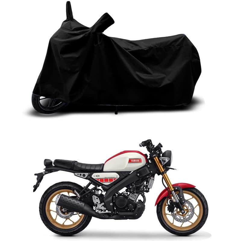 Image of 100% Scratchproof /UV-Rays /Heat Protection /Birds Dropping /Water Resistant /Dust Proof /Waterproof /Full Bike Scooty Two Wheeler Body Cover Compatible for XSR155 All Varients[Black]