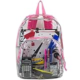 Eastsport Clear Backpack, Clear/Pink