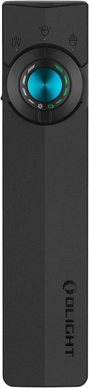 OLIGHT ArkPro EDC Flat Flashlight Rechargeable with Green Beam, UV and White LED,1500 Lumens USB-C Pocket Camping Flashlight, Spotlight Floodlight for Outdoor Emergency Working (Black CW)