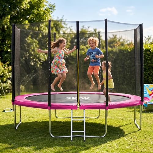 Image of SKOK Trampoline for Kids,400LBS Outdoor Trampoline with Net-ASTM Approved Trampoline for Children and Adults