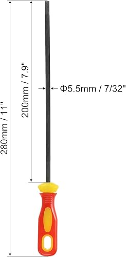 Miniatura 8 de PATIKIL Lima afiladora de cadena de motosierra, paquete de 5 afiladores de sierra de cadena redonda de 532 pulgadas (0.157 in) con mango de plástico