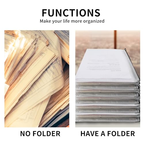 image for EOOUT 24pcs Mesh Zipper Pouch Bags, Plastic Zipper Bag for Organizing 