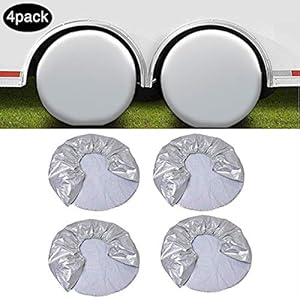 Outtybrave Lot de 4 Housses de Pneu pour remorque, Camping-Car, Voiture, Camion, Camping-Car