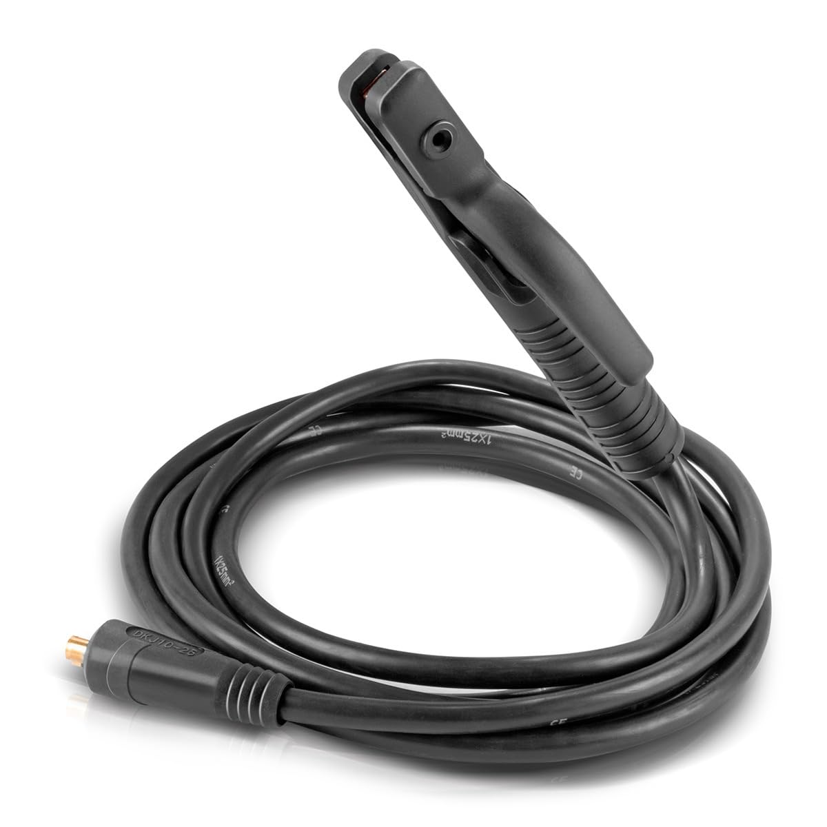 Schweißelektrodenhalter Mit Erdungsklemme 25mm² – Komplettes Kabel-Set Für Schweißgeräte Bis 300A