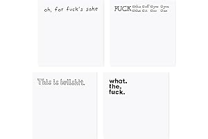 4 Pieces Funny F*ck Sticky Notes for Adults, Rude Spoof Post Notes...