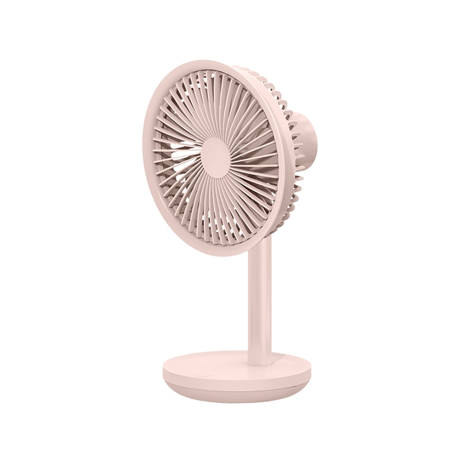 Desktop mini fan Portable Standing fans Type-C usb rechargeable 4000mAh air conditioner table easy to carry Airflow Comfort Refreshing Breeze(Pink)
