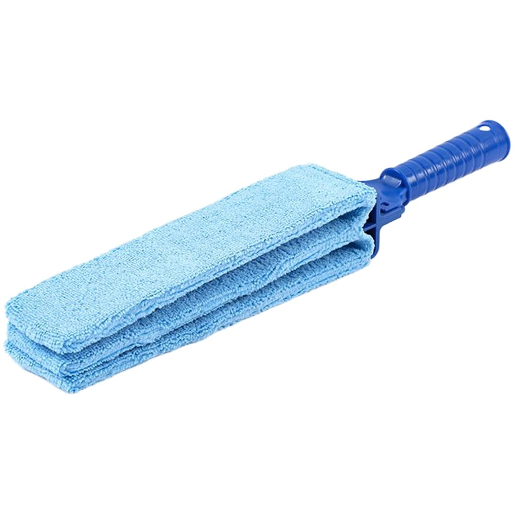 Spazzola per la pulizia delle feritoie in microfibra, prese d'aria e persiane, flessibile per spolverare spazi stretti, manico ergonomico, per casa e ufficio, verde