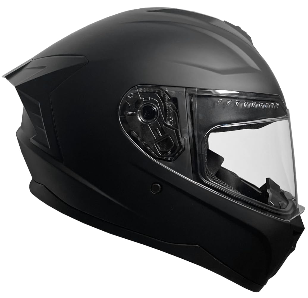 Integralhelm Helm Motorradhelm RALLOX M72 Größe L schwarz matt