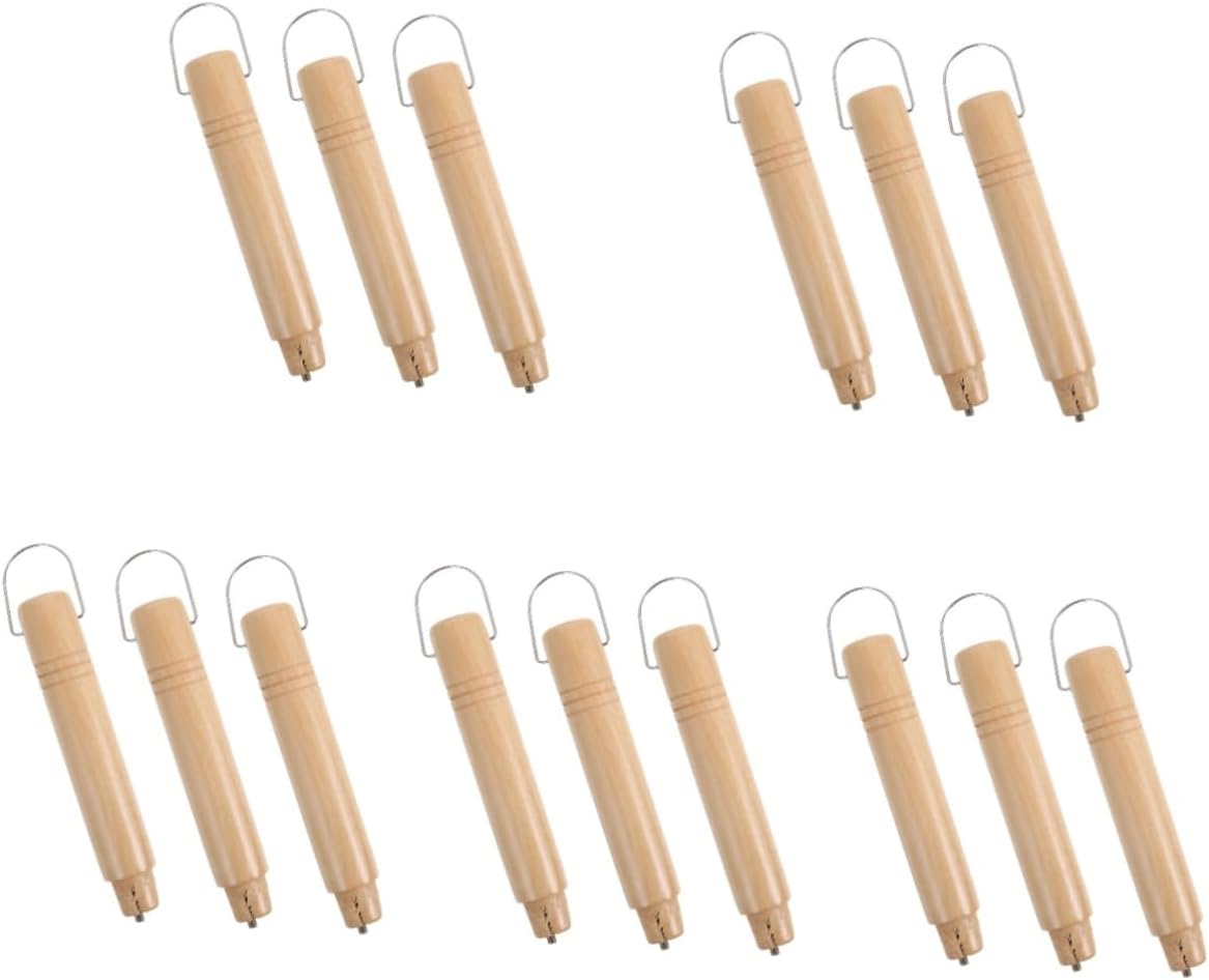 MAGICLULU 15pcs Wooden Handle Replacement Removable Pan Handle for Skillets Frying Pans