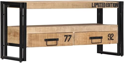 Miniatura 8 de YUHI-HQYD Mueble de TV mesa de TV soporte de TV rústico gabinete multimedia gabinete de TV industrial contemporáneo centro de entretenimiento