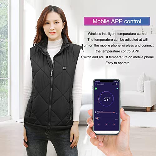 Colete Aquecido, Jaqueta De Colete De Aquecimento USB, Controle De Temperatura Inteligente De 8 Luga