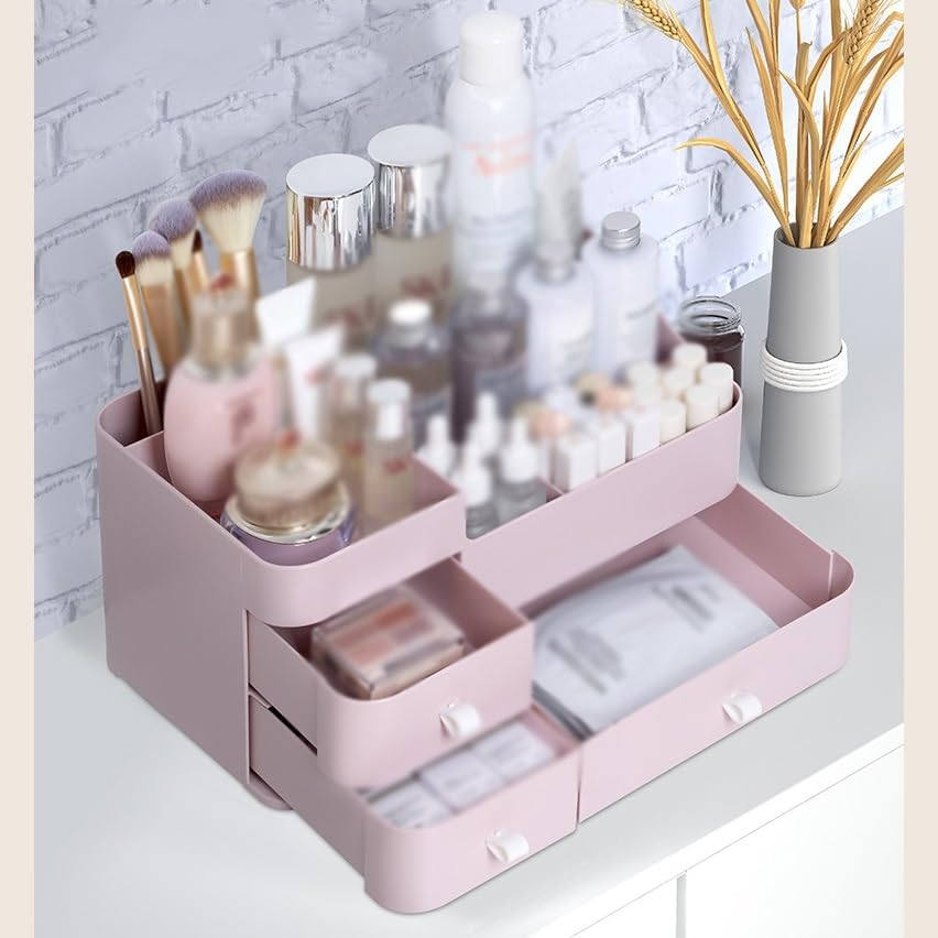 Makeup Organizers,Portable Cosmetic display case, caddy for Dorm, Storage Box image 5