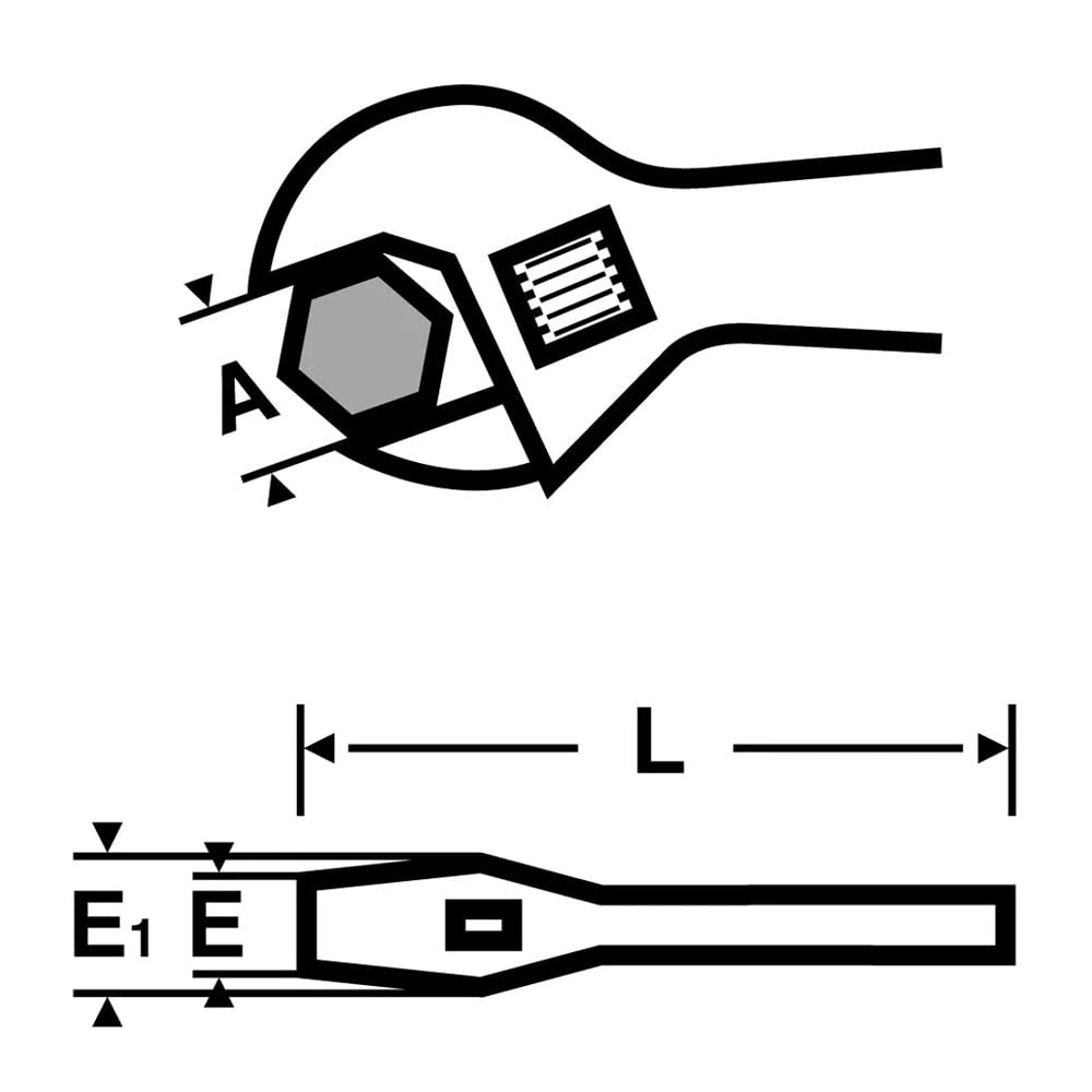 Virax 017055 - Llave inglesa (10 pulgadas, capacidad 53 mm)
