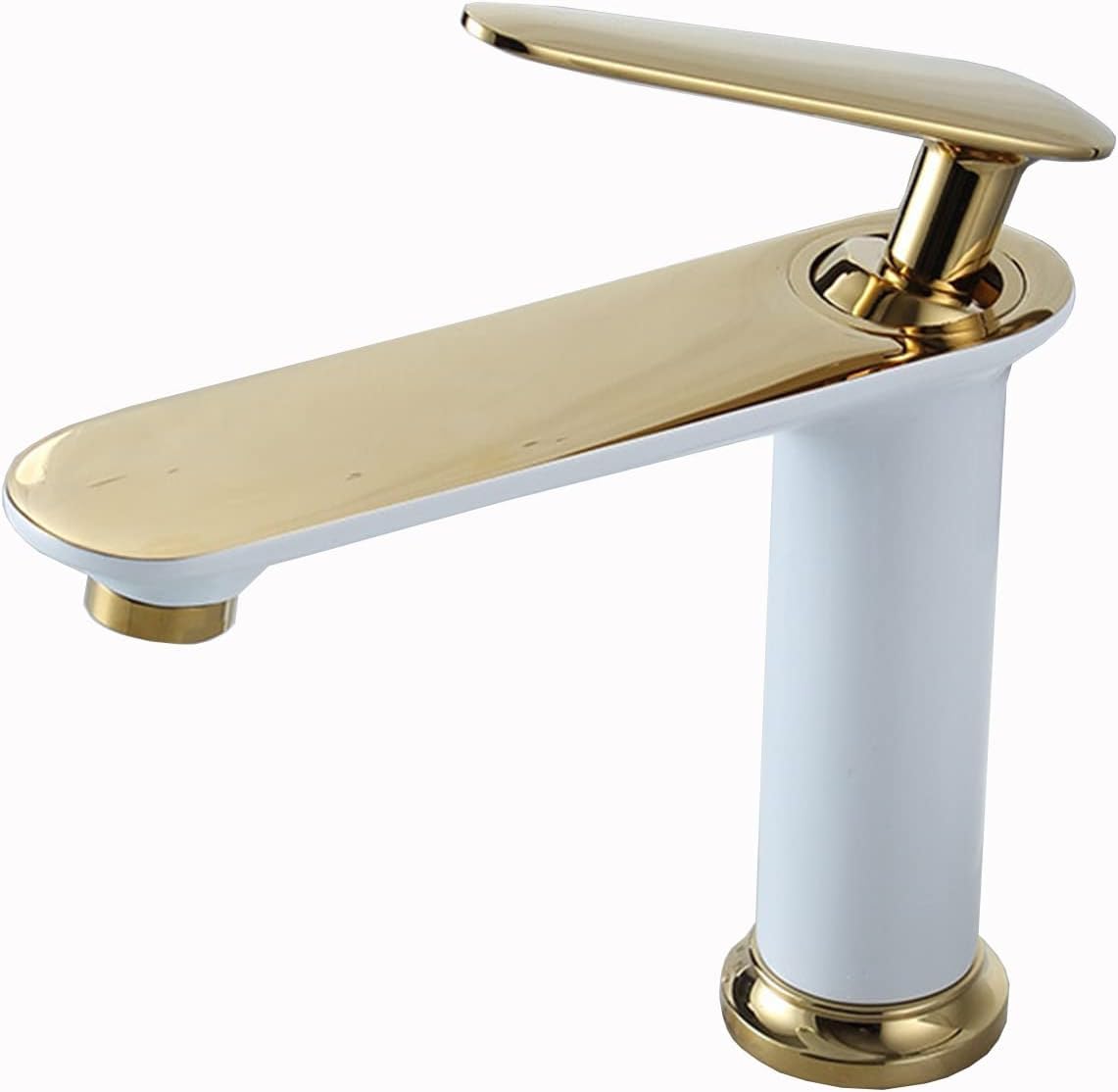 Robinet compatible avec évier de salle de bain monotrou au design architectural