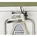Household Essentials 144222 Over The Door Small Ironing Board with Iron Holder, Natural Cotton Cover Silver