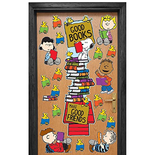 Kit de décoration de porte Peanuts Reading de 32 pièces pour classe
