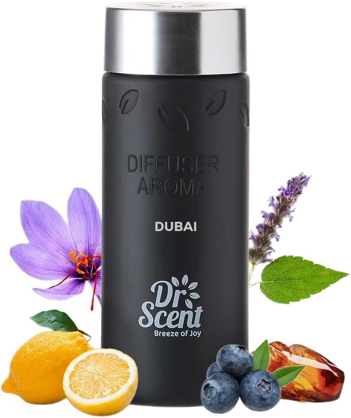 Dr Scent Diffuser Aroma Primum | Dubai Scent - with Gentle and Natural Hints of Blueberry, Safron, White Musk, Rosemary and Amber 170ML