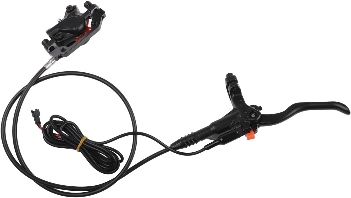 E-Bike Hydraulic Disc Brake Set with Electric Power Control and Integrated Shifter, Aluminum Alloy Construction, Front 140mm or 160mm and Rear 160mm or 180mm Compatible Brake Rotors(Left rear)