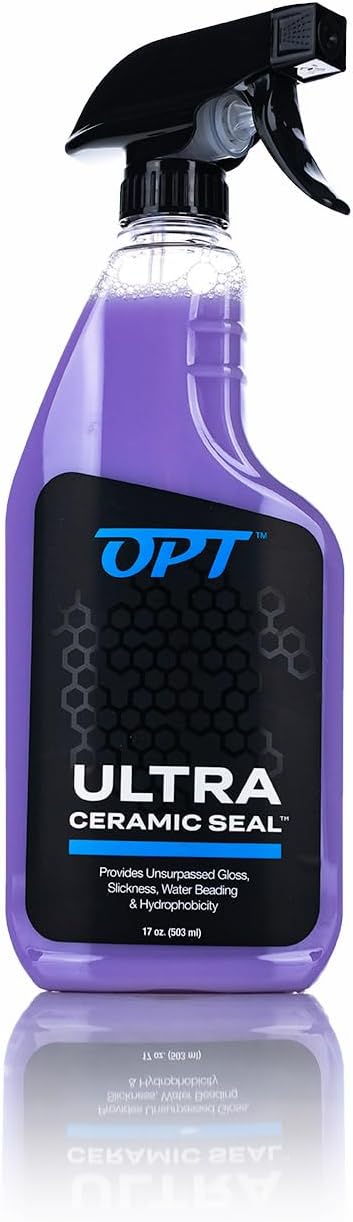 Optimum Ultra Ceramic Seal – Super Slick, Hydrophobic Spray-on Ceramic Paint Sealant – Safe on Coatings, PPF, and Vinyl Wraps (17 oz.)