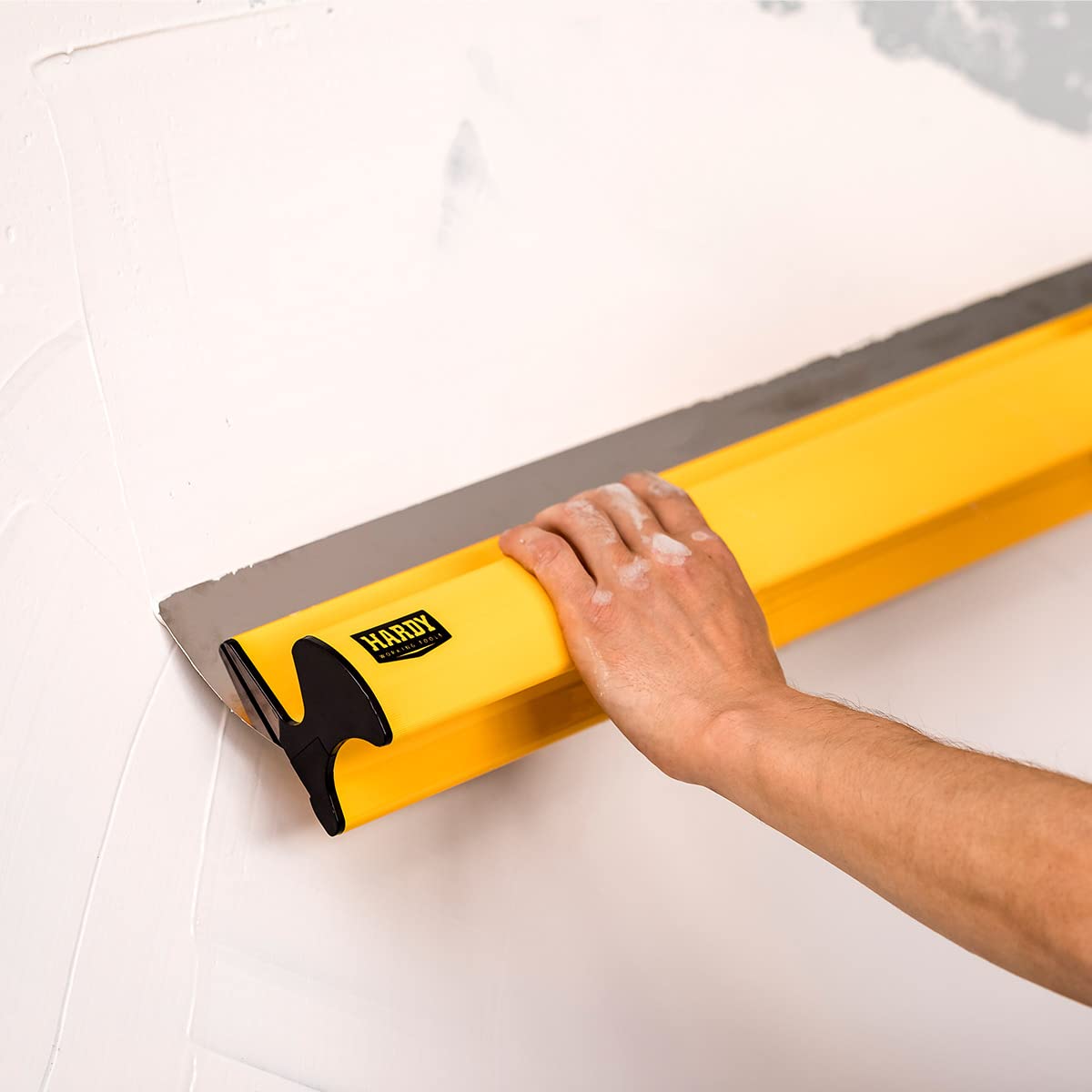 HARDY WORKING TOOLS Gipsspachtel 80 cm - Flächenspachtel aus Rostfreiem Stahl - Spachtel Werkzeug - Japanspachtel - Wandwerkzeuge - Malerspachtel - Profi Fassadenspachtel zum Spachteln, Verputzen