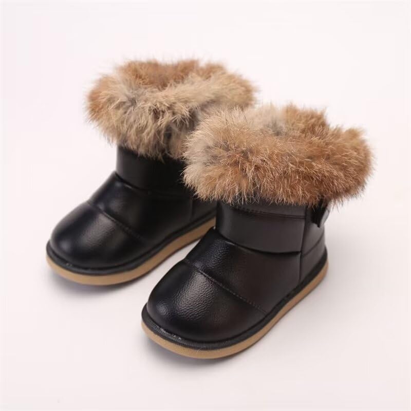 Toddler Boy Girl Warm Plush Ankle Bootie for Outdoor Winter Walking3