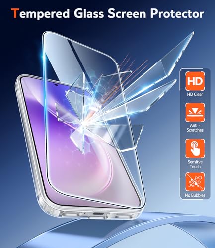 Image of FNTCASE for Google Pixel 10a Case: Clear with Screen Protector | Anti Yellowing Military Grade Drop Protection Cell Phone Cover, Rugged Shockproof Protective Bumper Transparent Cases