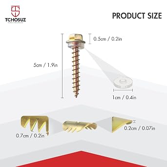 Fence Staple (100 Pcs), TCHOSUZ Fence Post Screws for Softwoods, Reusable Fence Fasteners for Wire Fences, Fence Nails with Wire Fixer for Wire Mesh and Woven Fencing 100 Pieces