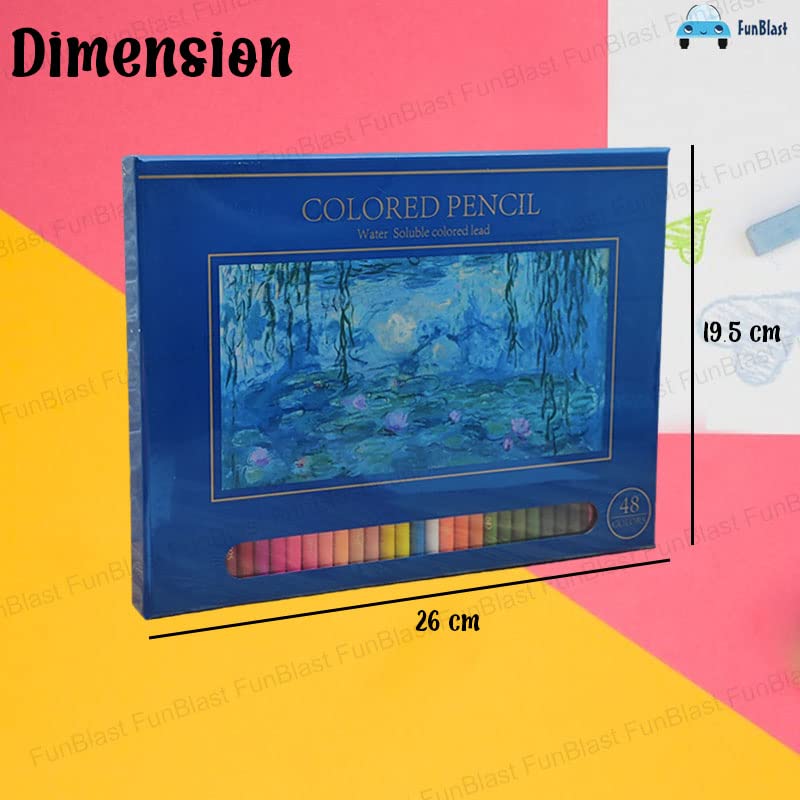 Image of FunBlast Color Pencils Set, (Pack of 48 Pcs) Professional Water Soluble Colored Pencils, Colorful Pencil Colors /Artist Sketching, Drawing Color Pencils for Art Craft, Colouring Pencils for Artists