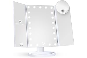 Lighted LED Vanity Makeup Mirror with 2X 3X 10X Magnification