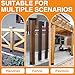 AOSTD 4x4 U Shape Fence Post Holder,4 Pack, Heavy Duty 13-GA Steel,Concrete Post Anchor Brackets,Rust-Proof Black Powder-Coated Railing Post Base for Support Deck,Including Screws