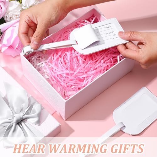 30 Pieces Leather Luggage Tag Women Identifiers Travel Suitcase Tags for Luggage Travel Backpack Bag Wedding Favors Women Men Adults Bulk ﻿4