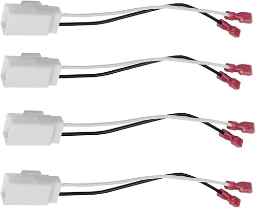 Miniatura 6 de Paquete de 4 arneses de altavoz de repuesto para modelos Dodge Chrysler - Arnés de cableado de altavoz de puerta delantera y trasera adaptador
