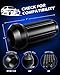 Orion Motor Tech M14x1.5 Lug Nuts Black with Spline Tuner, XL 2 inches Length with Cone Seat, Compatible with Ford F250 F350 Super Duty (08-25), Chevy Silverado 1500 2500HD and GMC Sierra, Set of 32
